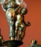 Kronleuchter LÜster Putten Antik Kristall Bronze Chandelier Jugendstil Lampe Alt Antike Originale vor 1945 Bild 2