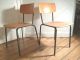 2x Antiker Schul - Stuhl,  50er,  60er,  Stühle,  Antik,  Holz,  Metall,  Stahlrohr Stühle Bild 1