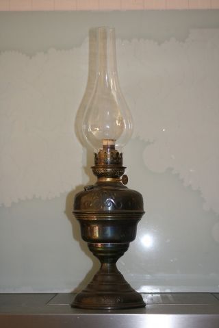 Antike Petroleumlampe Des Biedermeier Um 1870/80 - Rar Bild