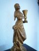 Antike Französische Kaminuhr Mit Figur - Tischuhr - Pendule Mit Statue Antike Originale vor 1950 Bild 9