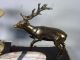 Außergewöhnliche Kaminuhr,  Drehpendeluhr Mit 2 Bronze? Hirschen,  60 Cm L 8gu227 Gefertigt nach 1950 Bild 2