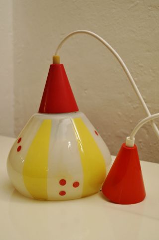 Alte 50s Decken Lampe Rockabilly Ära Nierentisch ära TÜtenlampen Style Vintage Bild