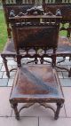 6 Antike Stühle Im Henry Ii - Stil Mit Präge - Leder Stühle Bild 5