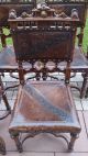 6 Antike Stühle Im Henry Ii - Stil Mit Präge - Leder Stühle Bild 6