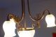 Jugendstillampe - Bronze Hängelampe - 4 Flammig - Kronleuchter - Deckenlampe Antike Originale vor 1945 Bild 1