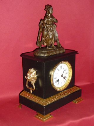Figurenuhr Kaminuhr - Frankreich 1860 Tischuhr Clock Pendule Bild