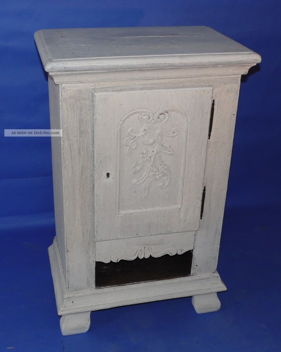Antiker Schrank Geldschrank Nachttisch Konsole Shabby 18.  / 19.  Jh. Antike Originale vor 1945 Bild