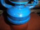 Sturmlampe - Feuerhand 275 Baby - Nier Sturmkappe - Petroleumlampe Blau Gefertigt nach 1945 Bild 2