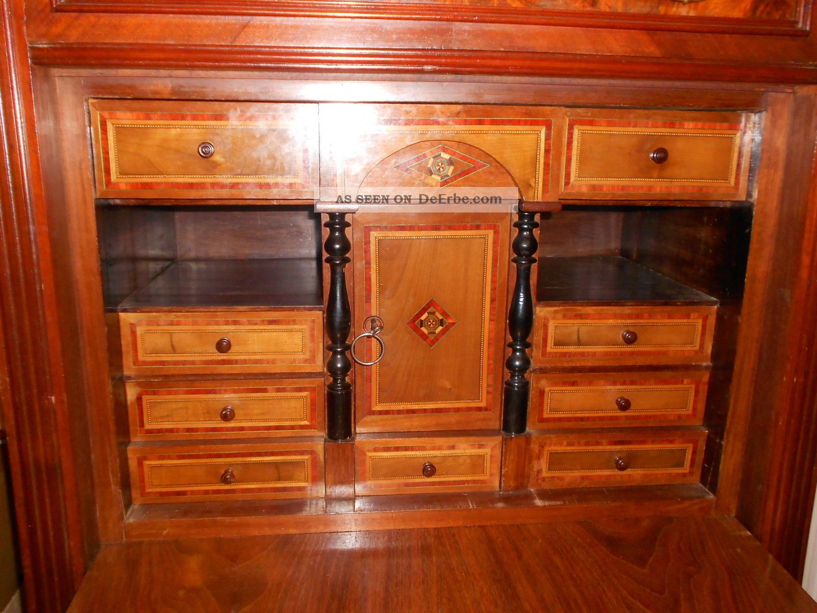 Antik - Möbel Intarsien - Sekretär Um 1900