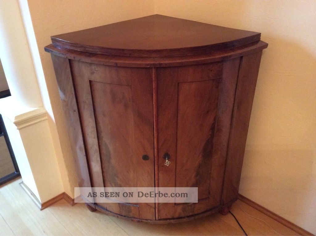 Antiker Eckschrank/eckkomode Biedermeier
