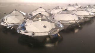 10 Stück Oktogone - Groß - Glas/kristall - Ersatzteile Bild