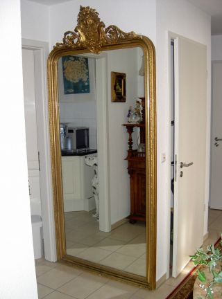 Sehr Schöner Riesengroßer Antiker Spiegel 237x110 Bild