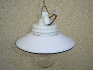 Glaskolbenlampe Emaillelampe Deckenlampe Art Deco Bauhaus Bild