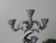 Kerzenleuchter Antik Engel Barock Kerzenhalter Silber Kerzenständer Gefertigt nach 1945 Bild 2