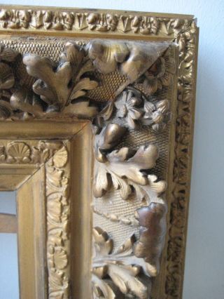Prunk Oelgemälde Rahmen 19.  Jh.  Holz,  Stuckmasseverziert,  Vergoldet,  Frankreich Bild