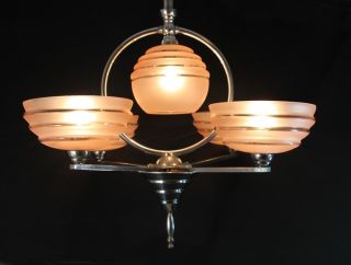 Große Edle Art Deco Lampe - Hängelampe Bild