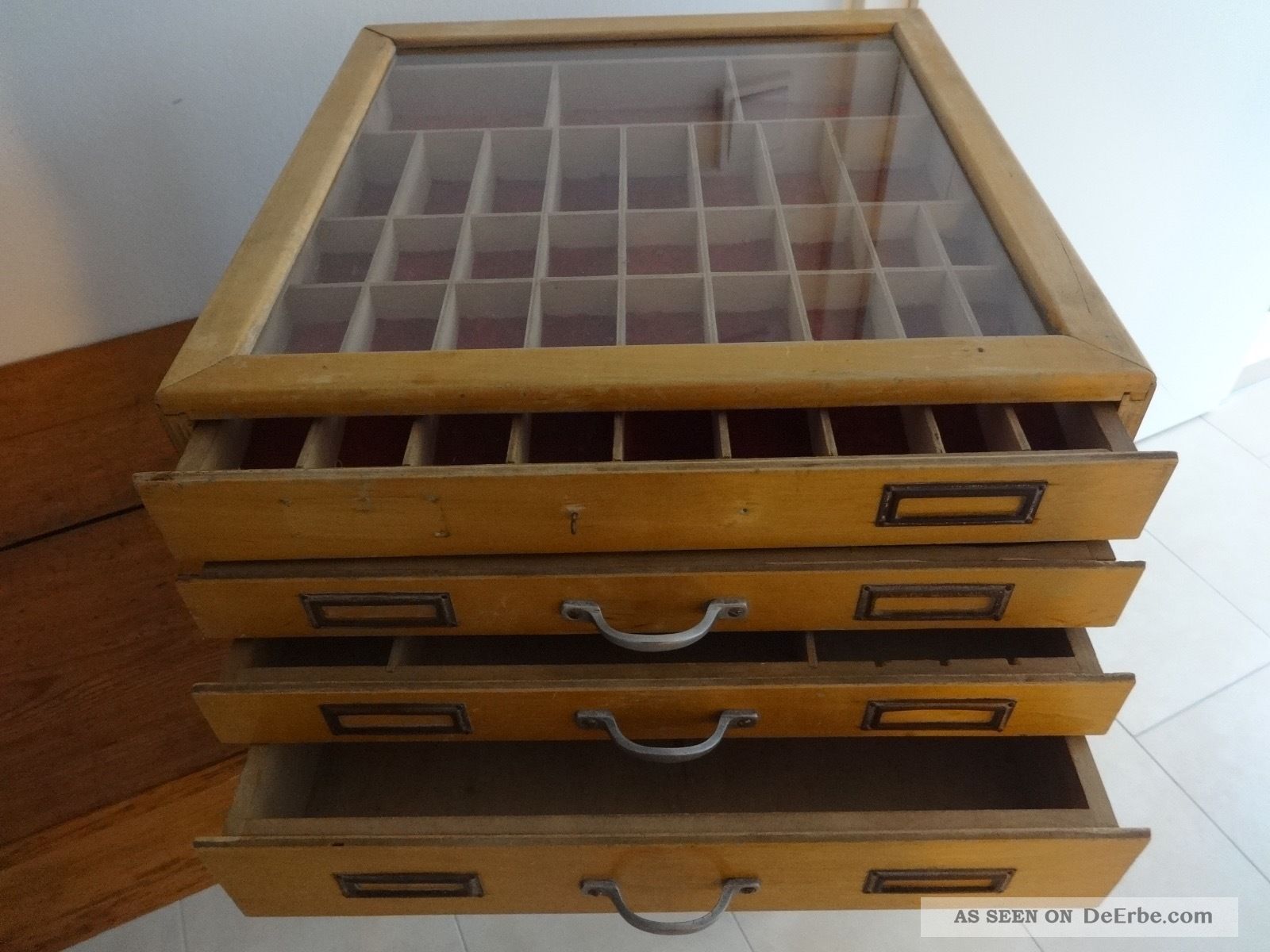 Nähkasten Schublandenschrank Apothekerschrank Utensilo Nähkästchen Loft