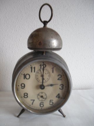 Großer Junghans Wecker Antik Ca.  20er Jahre Sekunde Weckfunktion Glocke Bild