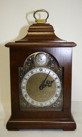 Antike Miniatur Kaminuhr Bracket Clock Rotherham/england 8 Tage Werk Um 1900 Bild