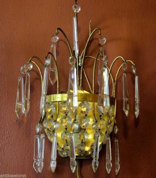 Kronleuchter KorblÜster Art Deco Antik Wandlampe Applique Chandelier Vintage Bild