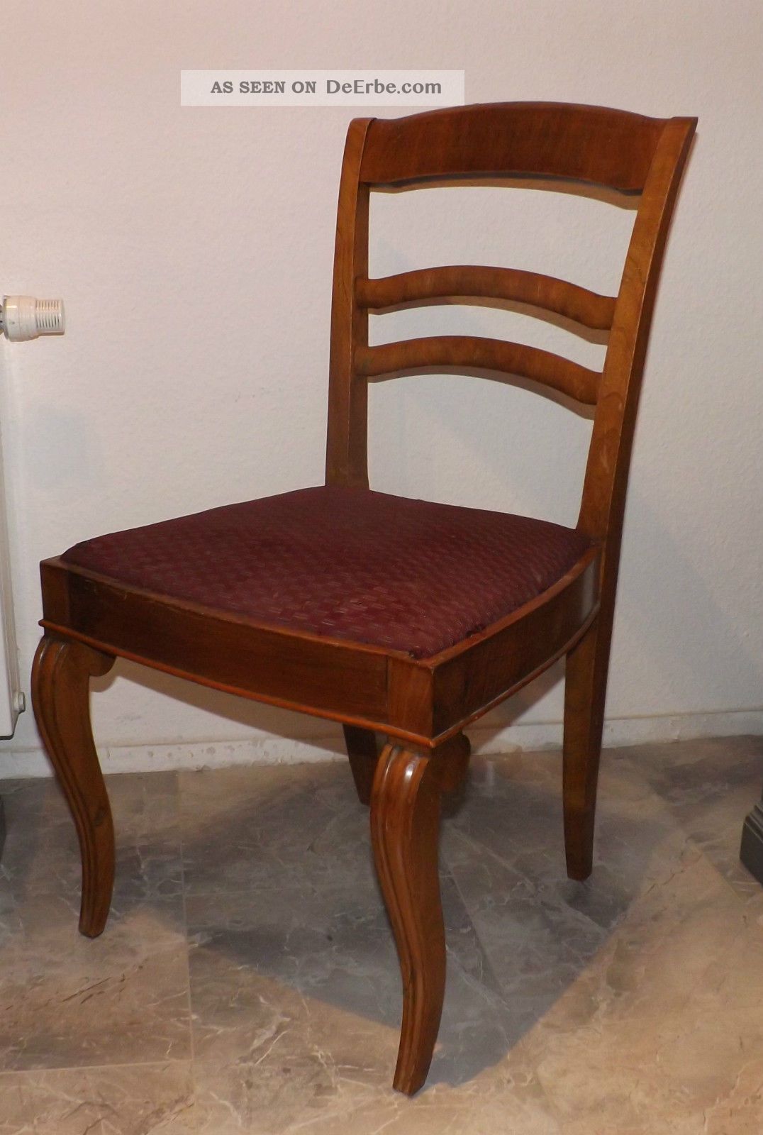 Stuhl Lehnstuhl Gepolstert England Englisch Empire Sehr Schön