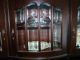 Eichen Buffet Gründerzeit Schrank Wohnzimmerschrank Deckenlampe Glaslampe Antike Originale vor 1945 Bild 2