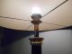 Große Tischlampe,  Stehlampe,  Lampe,  Messing,  Schwarz Braun,  Wurzelholz Optik,  76cm Gefertigt nach 1945 Bild 4
