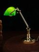 Bankerslamp Tischlampe Bankers Lamp Messing Schreibtischlampe Lampe Gefertigt nach 1945 Bild 2
