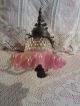 Jugendstil Wandlampe Leuchte Aus Messing Mit Rosé Glasschirm Gefertigt nach 1945 Bild 6