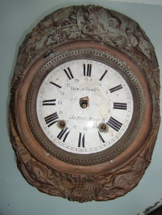 Französische Comtoise Ca 19 Jh - Uhr Für Die Wiederherstellung Oder Für Teile Bild