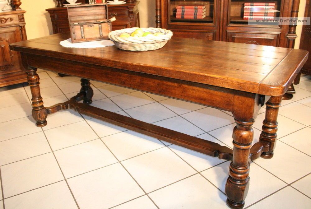 Herrschaftlicher Speisetisch 2,  20 M Lang In Eiche Um 1880 Esstische Bild