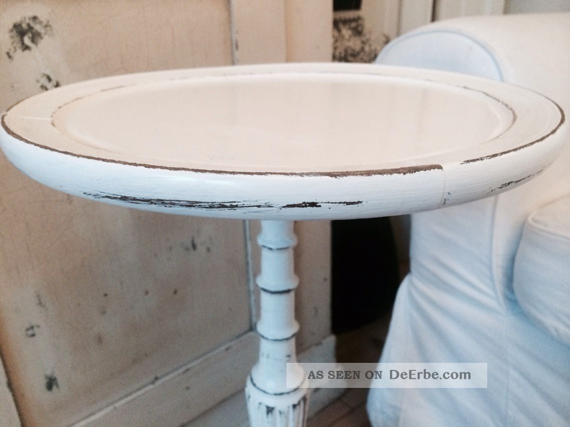Beistelltisch antik holz shabby chic vintage tisch landhaus Beistelltisch landhaus schwarz