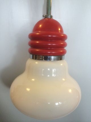 Piero Brombin Arianna Bulb Lamp Artemide Pre - Maurer Bulb Pesce Gavina Glass Red Bild