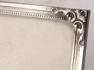 Antiker Musealer Bilderrahmen Rahmen Jugendstil Silber Gewölbtes Glas Bild
