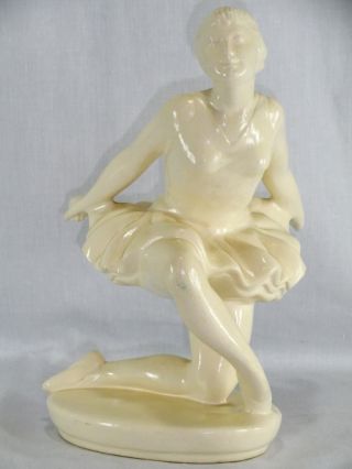 Antiquität Ballerina Figur Skulptur Tschechien Keramik ? Shabby Chic Frankreich Bild