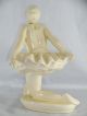 Antiquität Ballerina Figur Skulptur Tschechien Keramik ? Shabby Chic Frankreich Gefertigt nach 1945 Bild 3