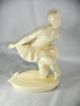 Antiquität Ballerina Figur Skulptur Tschechien Keramik ? Shabby Chic Frankreich Gefertigt nach 1945 Bild 5