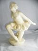 Antiquität Ballerina Figur Skulptur Tschechien Keramik ? Shabby Chic Frankreich Gefertigt nach 1945 Bild 6