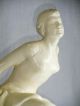 Antiquität Ballerina Figur Skulptur Tschechien Keramik ? Shabby Chic Frankreich Gefertigt nach 1945 Bild 7