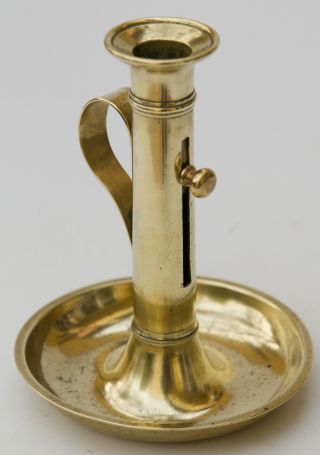 Antiker Leuchter Schiebeleuchter Kerzenleuchter Biedermeier 19.  Jhd.  Candlestick Bild