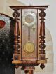 Antike Wanduhr Regulator Gründerzeit Od.  Jugendstil Pendel - Uhr In Funktion Antike Originale vor 1950 Bild 3