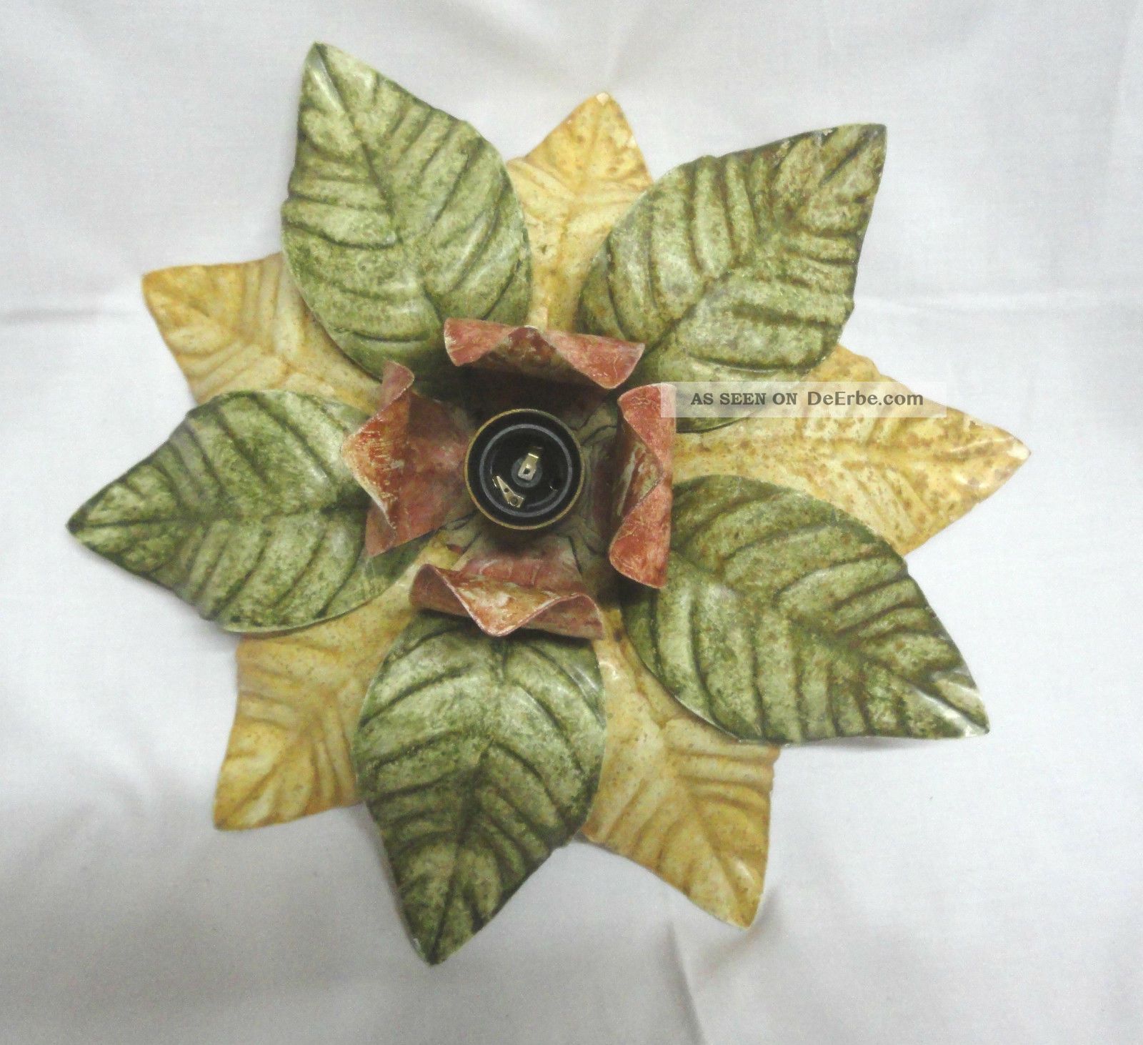 Florentiner Deckenlampe Wandlampe Blätterlampe Plafoniere Florenz Italy