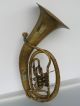 Tuba C.  A.  Wunderlich Siebenbrunn Vogtland Instrument Mit Mundstück Alt Blasinstrumente Bild 1