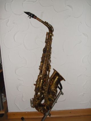 Henri Selmer Saxophone Made In France 50er - 60er Jahre Selten Mit Koffer Bild