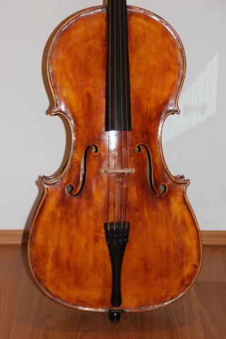 4/4 Alte Cello Koffer,  Cello Bogen - Leonardo Bisiach - Old Cello Violoncello Bild