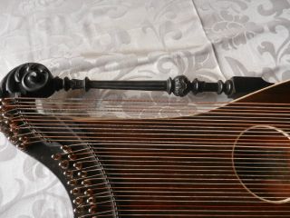 Konzert Zither Im Holzkasten Um 1900 Zupf Und Streichinstrument Rar Bild