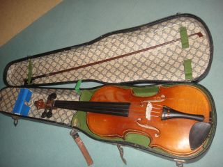 Alte Geige Violine Mit Geigenkasten Rarität Nostalgie Aus Nachlass Antik Bild