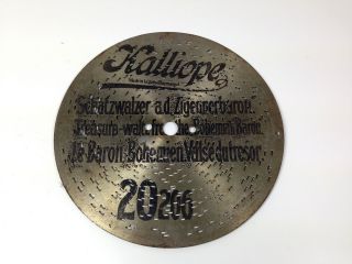 Kalliope D 18 Cm Blechplatte Spieldose Spieluhr Music Box Bild