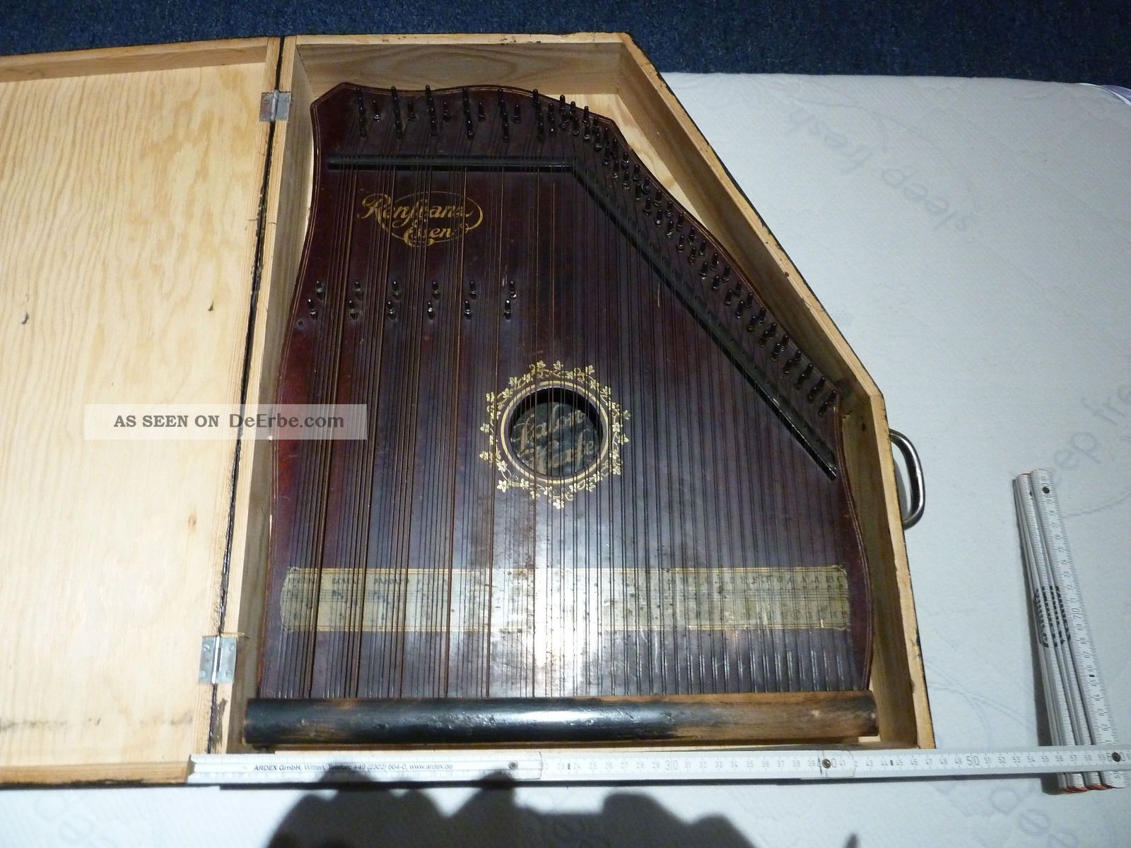 Alte Zither Renfranz Essen Mit Koffer Und Zubehör Saiteninstrumente Bild