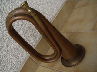 Antike Origi.  Englische Markierte Trompete/jagdhorn/signal/militärhorn Um 1900 Bild